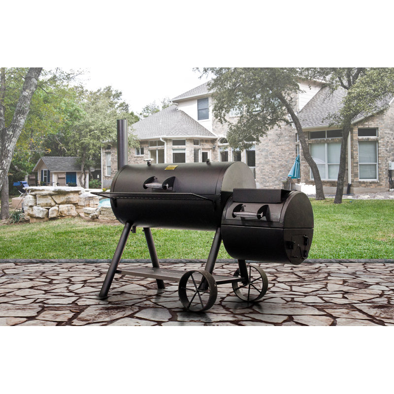 Oklahoma Joe's Oklahoma Joe's Longhorn Offset Charcoal Grill with Smoker & Reviews Wayfair